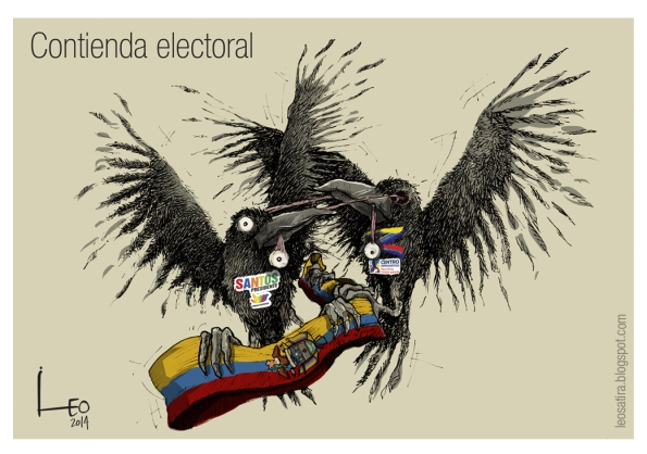 Contienda electoral. Caricatura de Leo, en: Semana.com
